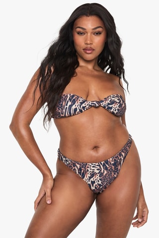 Bas de maillot - Bleu foncé et beige
