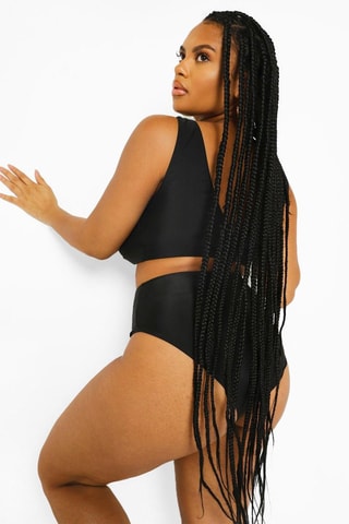 Bas de maillot taille haute - Noir