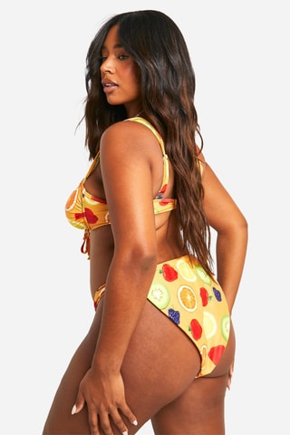 Bas de maillot taille haute - Orange