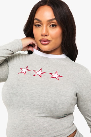 Top - Gris chiné