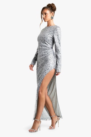 Robe longue - Gris clair