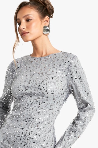 Robe longue - Gris clair