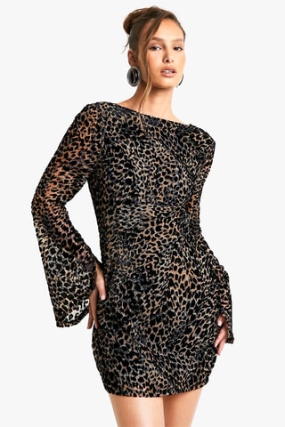 Robe fourreau - Marron