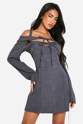 Robe droite - Gris