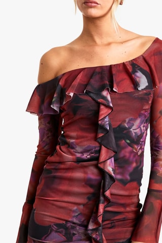 Robe volantée - Rouge