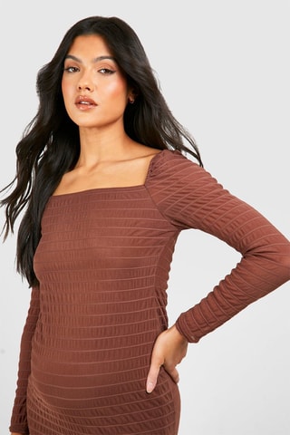 Robe de maternité - Marron foncé