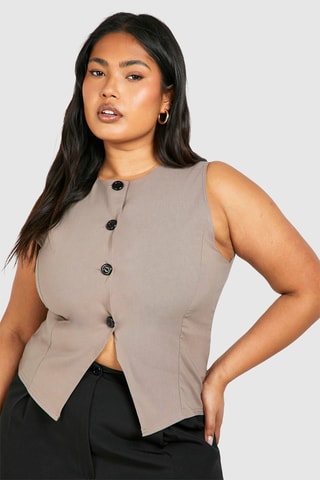 Gilet de costume - Taupe