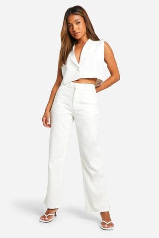 Jean taille haute - Ecru