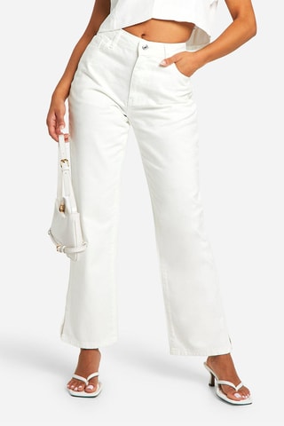 Jean taille haute - Ecru
