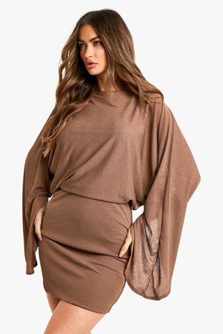 Robe fourreau - Marron