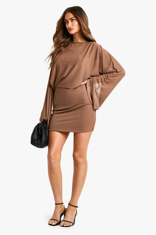 Robe fourreau - Marron