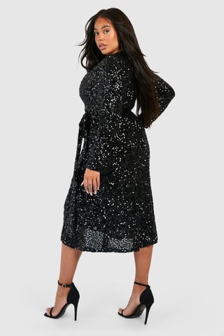 Robe portefeuille - Noir
