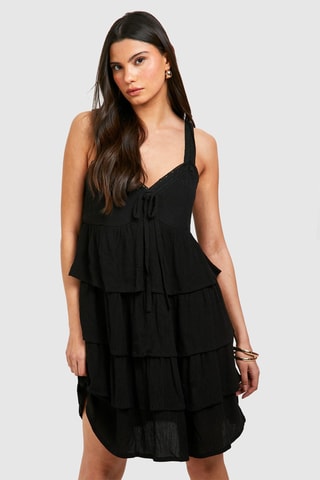 Robe volantée - Noir