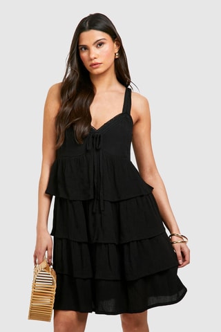 Robe volantée - Noir