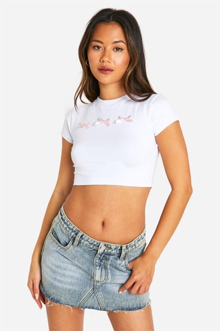 T-shirt cropped - Blanc
