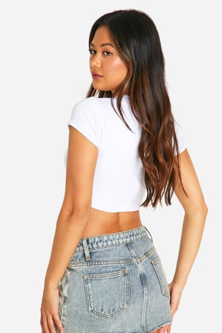 T-shirt cropped - Blanc