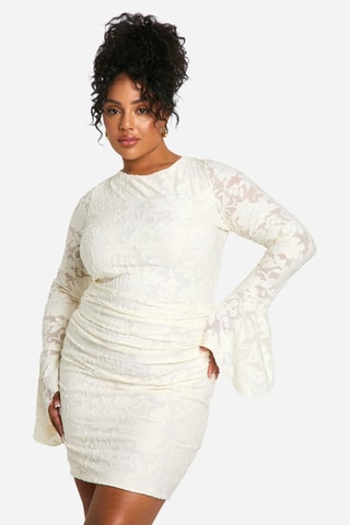 Robe fourreau en dentelle - Ivoire