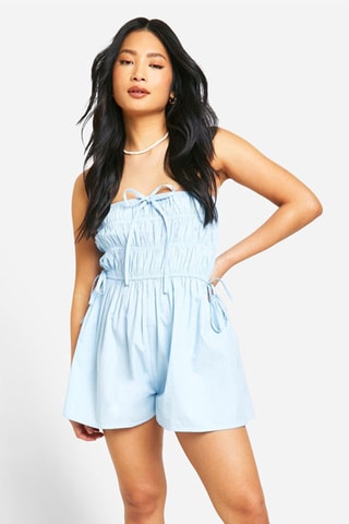 Combishort bustier - Ciel