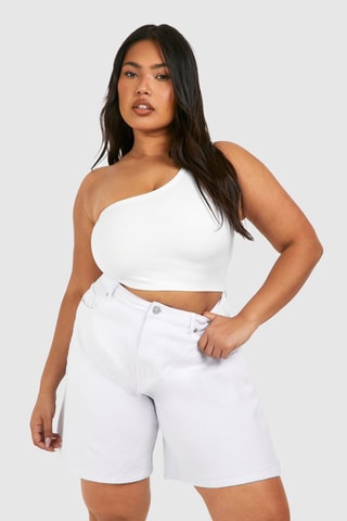 Short en jean - Blanc