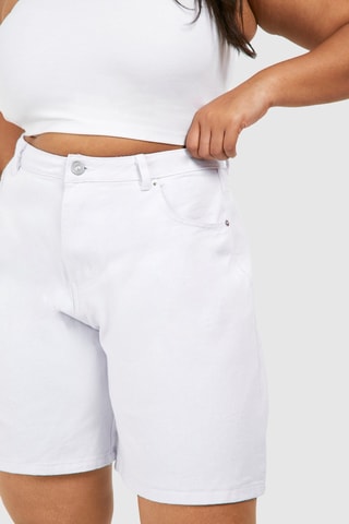 Short en jean - Blanc