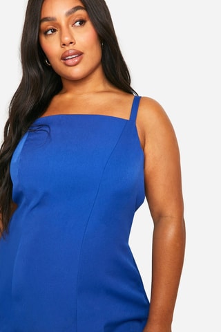 Robe droite - Bleu cobalt
