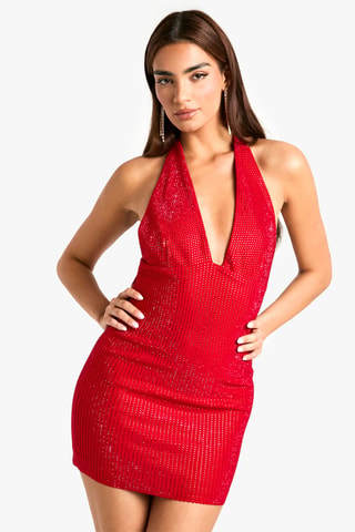 Robe fourreau - Rouge