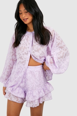 Short de plage - Mauve