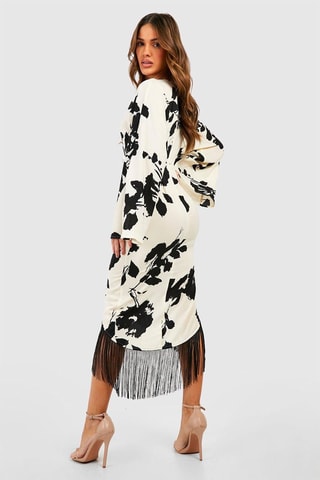 Robe portefeuille - Ecru