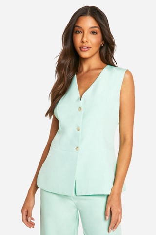 Gilet de costume - Vert d'eau