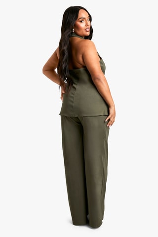 Veste et pantalon wide legs - Kaki