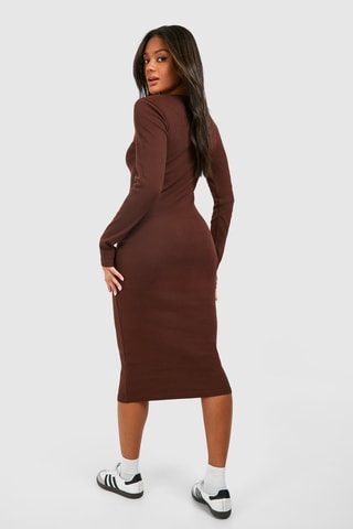 Robe fourreau - Marron