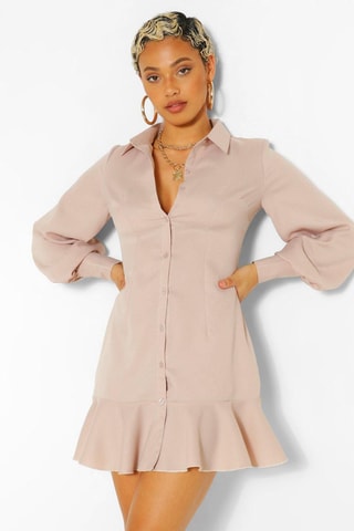 Robe chemise - Beige