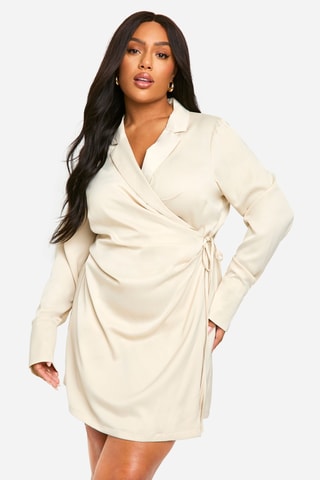 Robe portefeuille - Beige