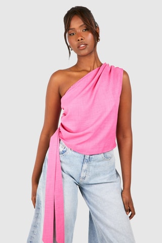 Top asymétrique - Rose