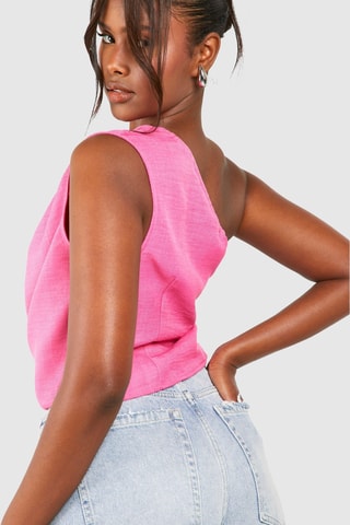 Top asymétrique - Rose