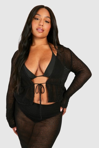 Gilet et jupe de plage - Noir
