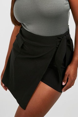 Jupe-short taille haute - Noir