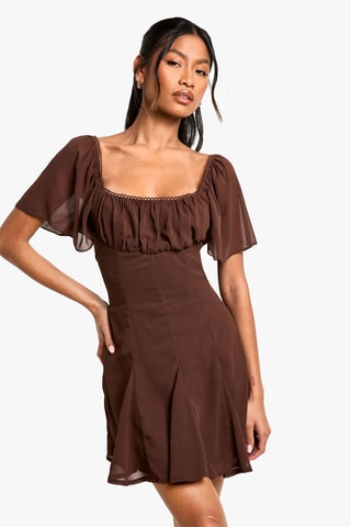 Robe patineuse - Marron foncé