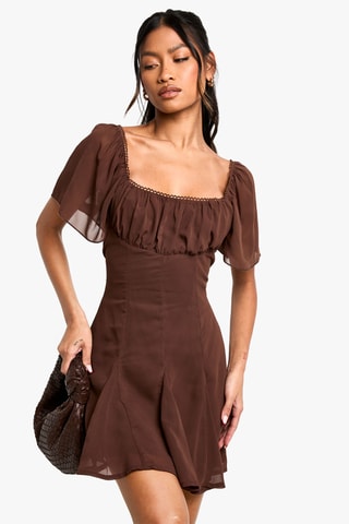 Robe patineuse - Marron foncé