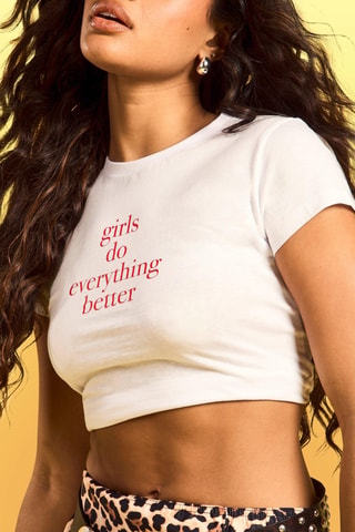 T-shirt cropped - Blanc