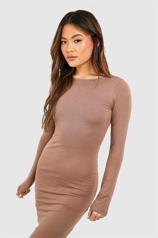 Robe fourreau - Camel