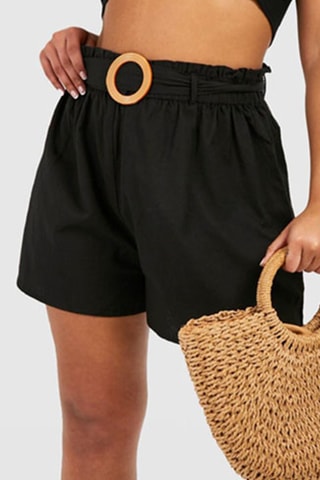 Short taille haute - Noir