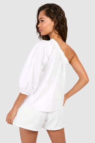 Blouse asymétrique - Blanc