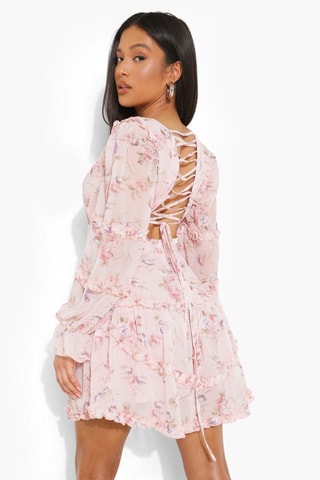 Robe volantée - Rose