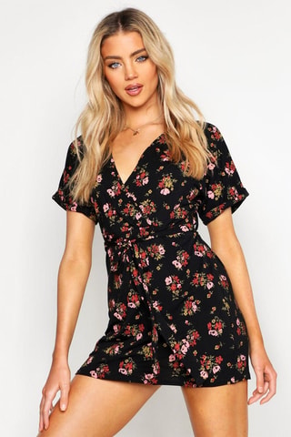 Robe droite - Noir et rose