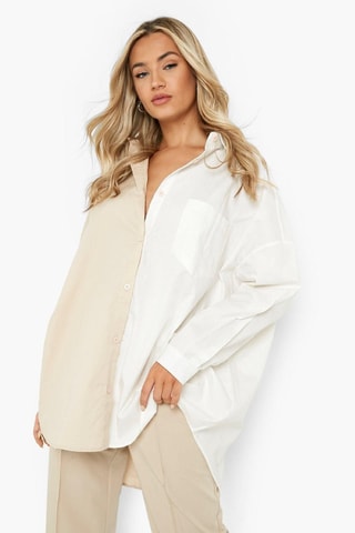Chemisier oversize - Beige