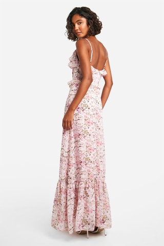 Robe volantée - Rose poudré