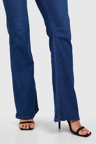 Jean flare taille haute - Bleu foncé