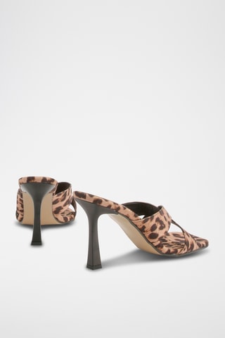 Mules à talons - Beige et marron
