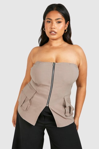 Top bustier - Taupe